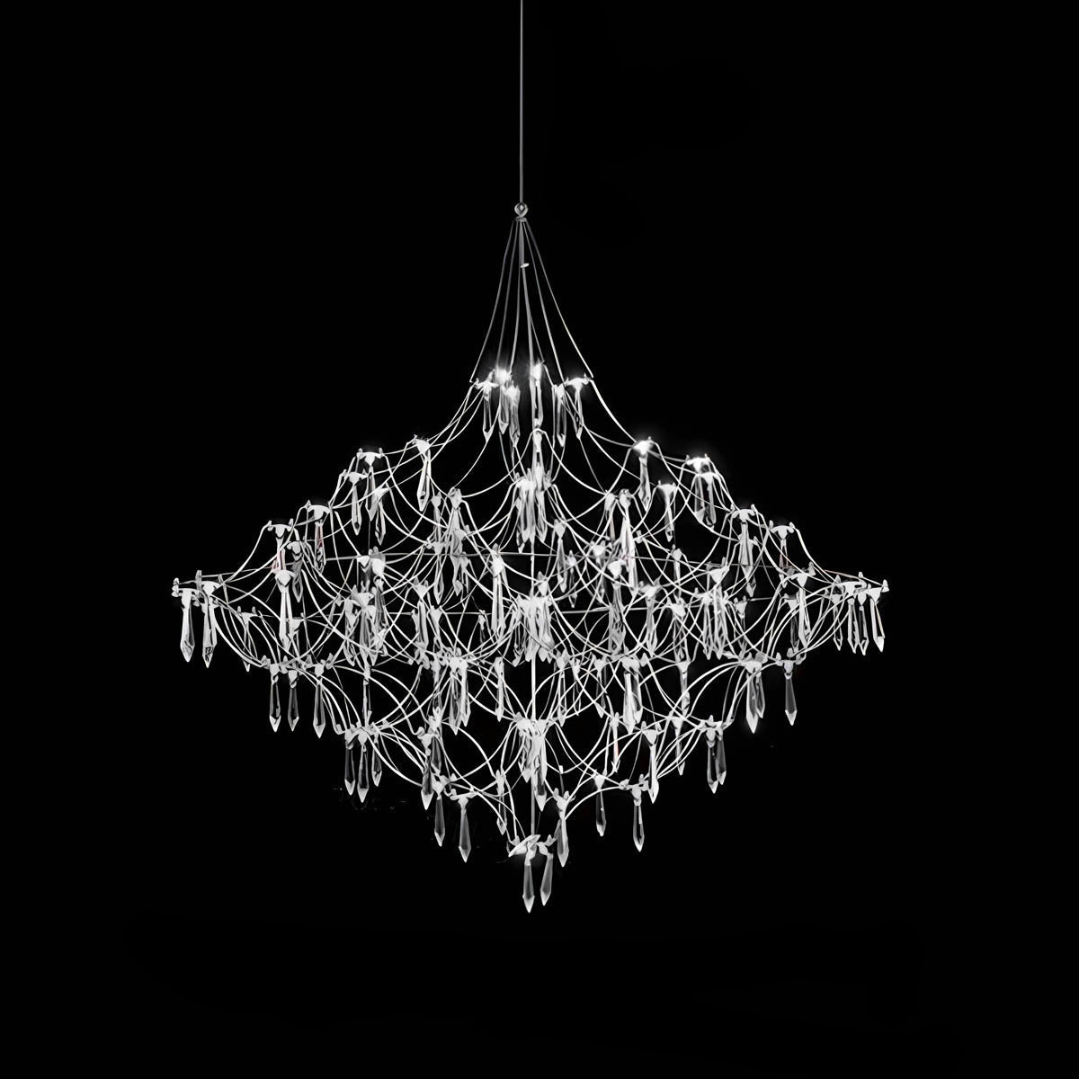 Lacework Stainless & Crystal Chandelier