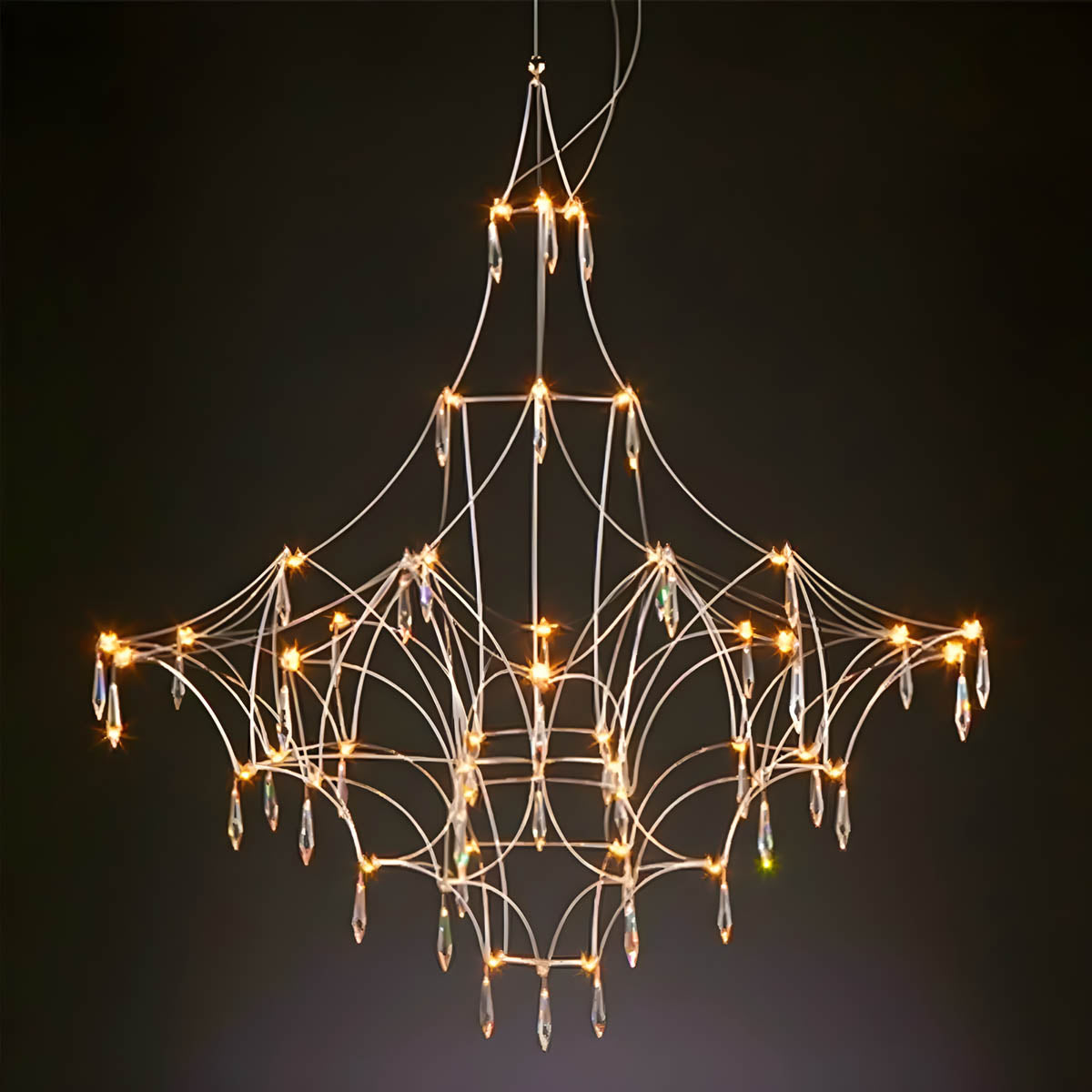 Lacework Stainless & Crystal Chandelier