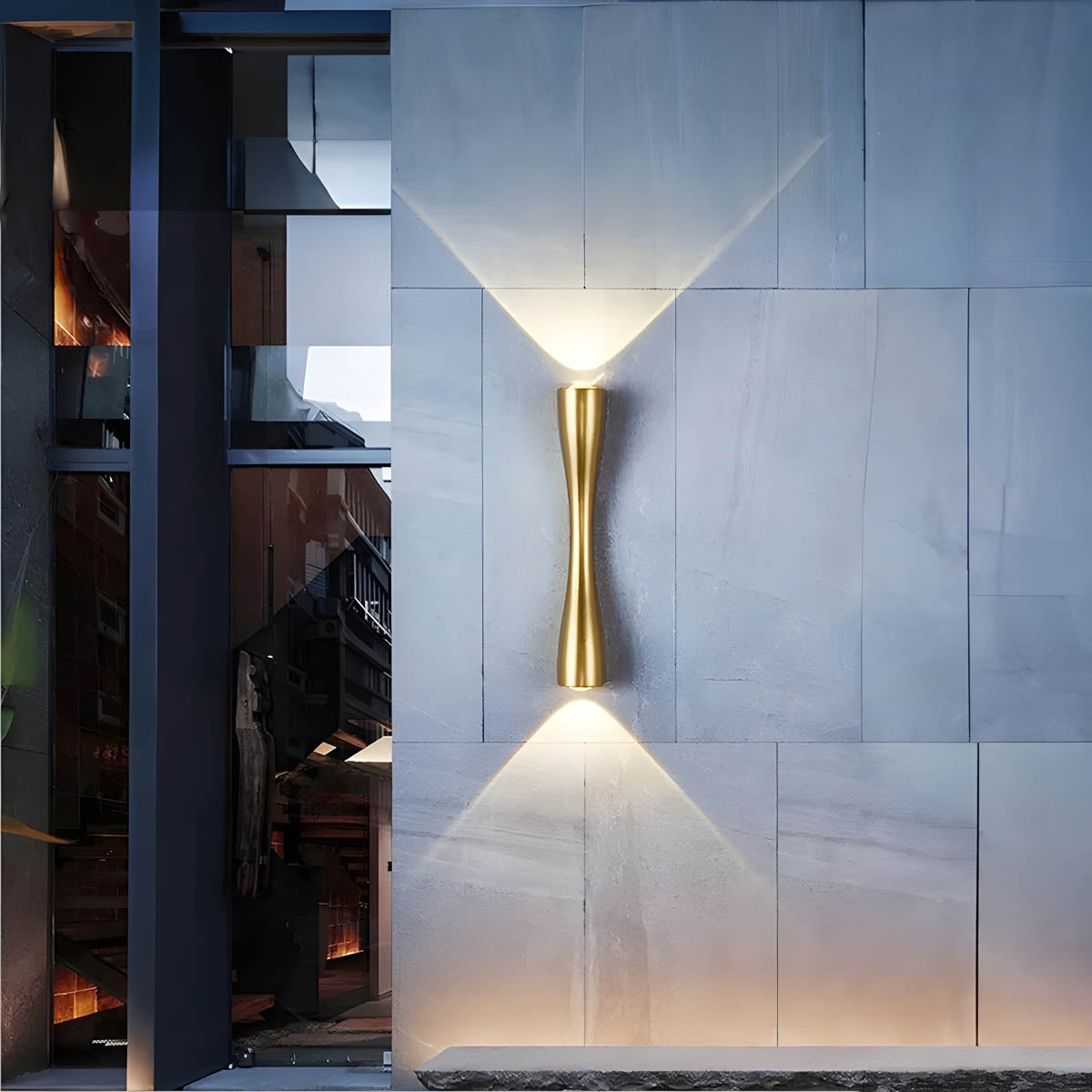 Slim Hourglass Wall Lamp in Aluminium & LED