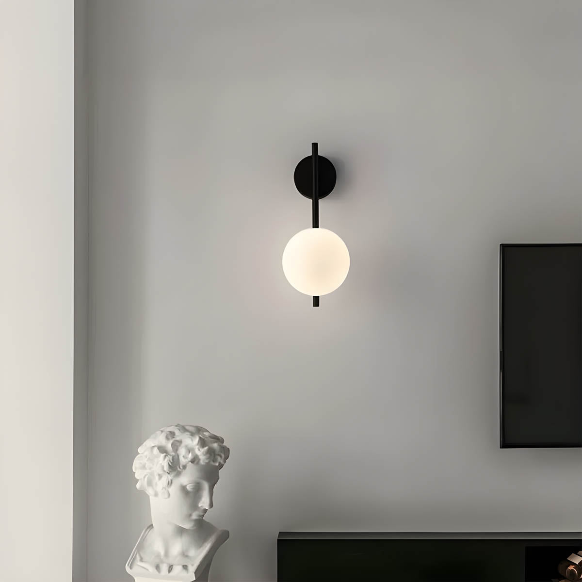 Iron & Glass Wall Light