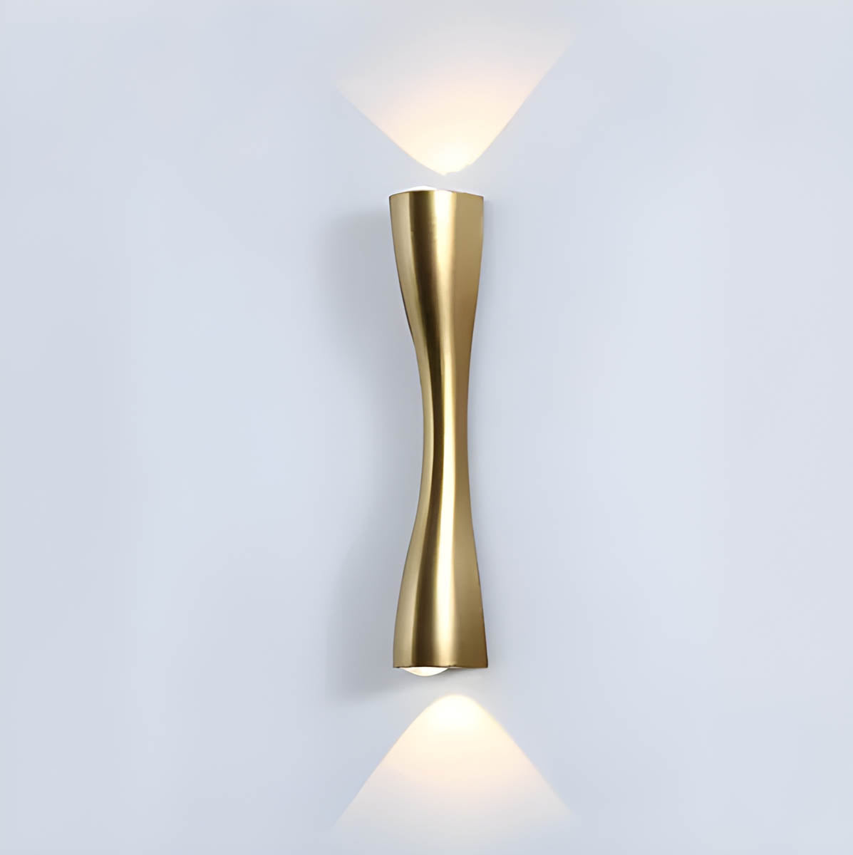 Slim Hourglass Wall Lamp in Aluminium & LED
