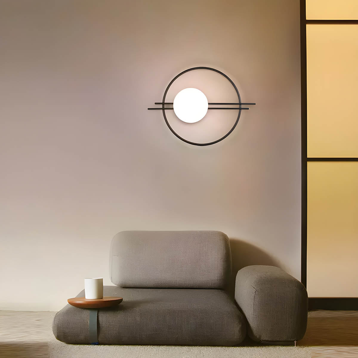 Iron & Glass Wall-Mounted LED Lamp