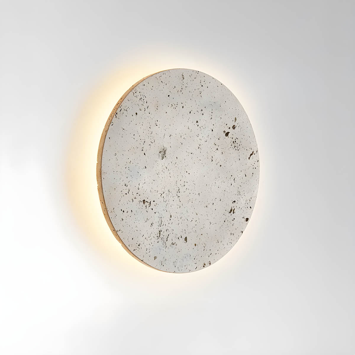 Stone Round Travertine Wall Lamp