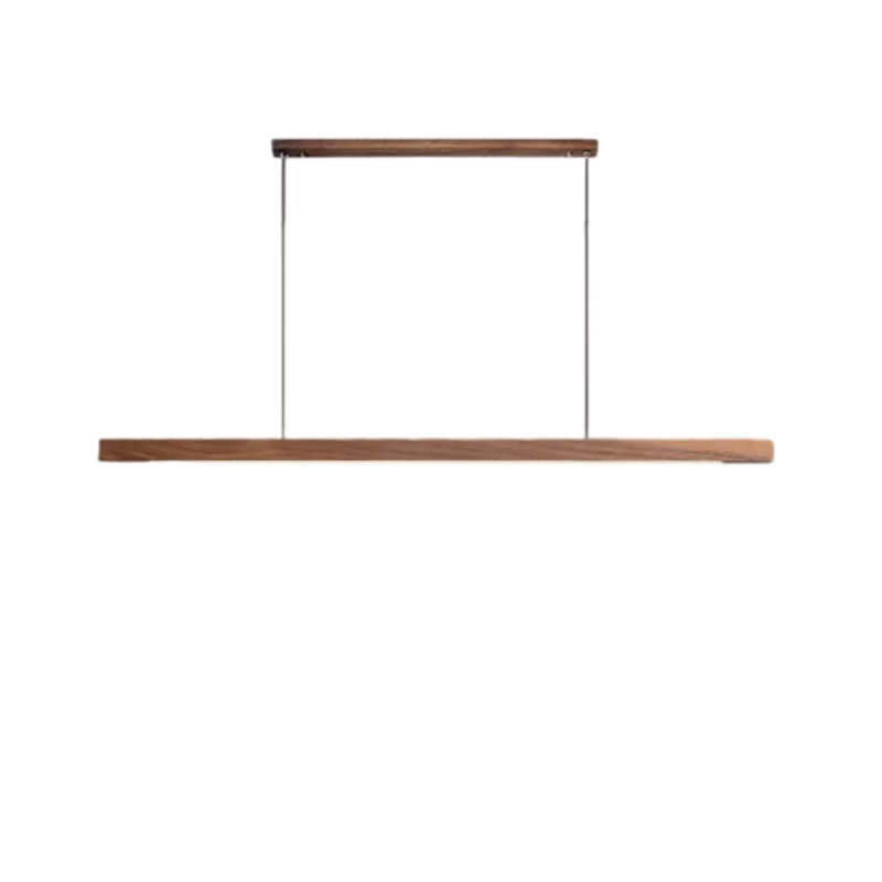 Wood and Metal Linear LED Pendant Light 80-180 cm